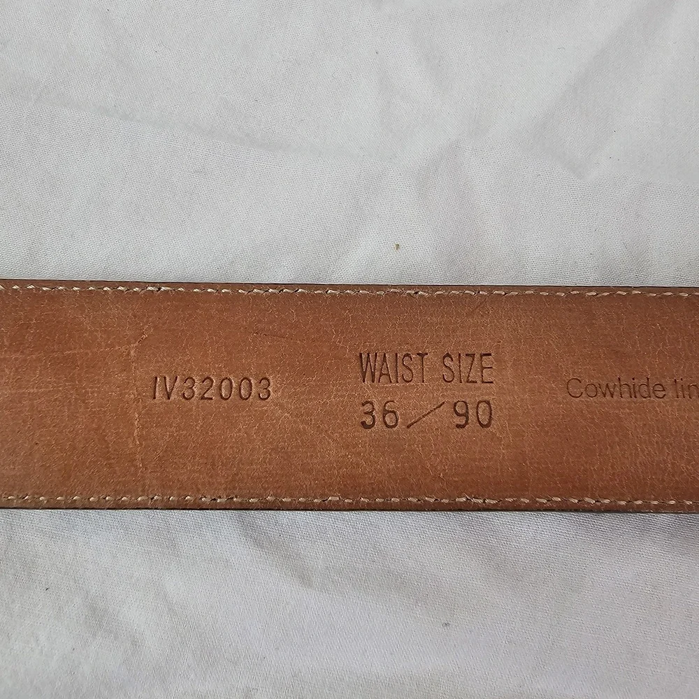 Cubavera Black Cowhide Lined Italian Full Grain Leather Mens Belt IV32003 Sz 36
